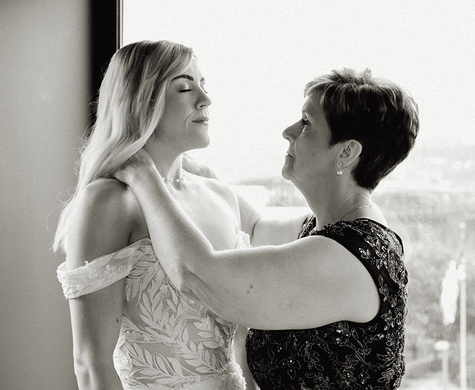 Bride and Mother at Hotel Indigo in Pittsburgh 