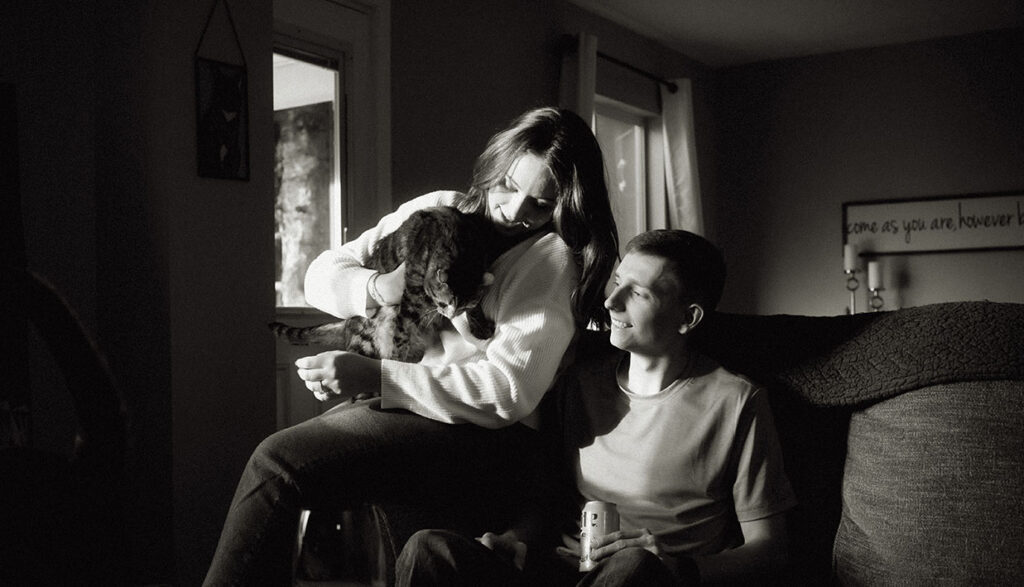 Documentary Style Engagement with cat
