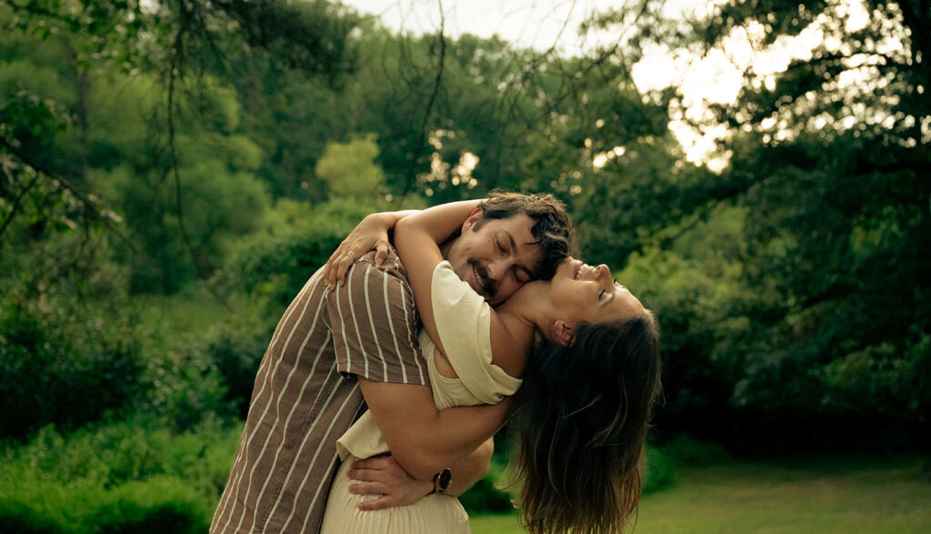 summer engagement photos Pittsburgh warm light documentary style