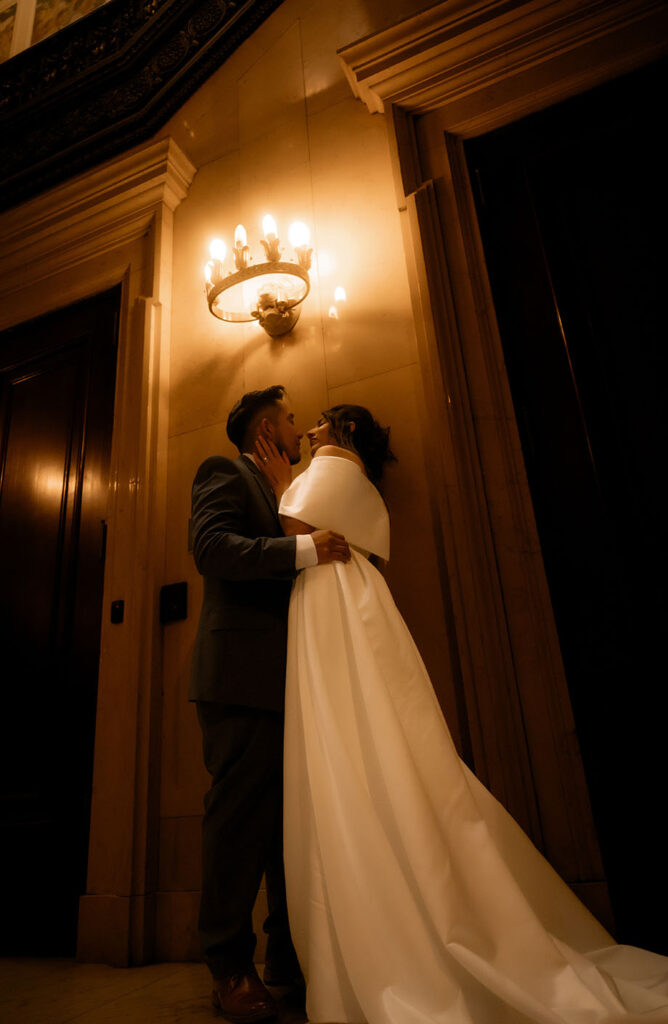 Bride and Groom at Carnegie Museum of Art Wedding