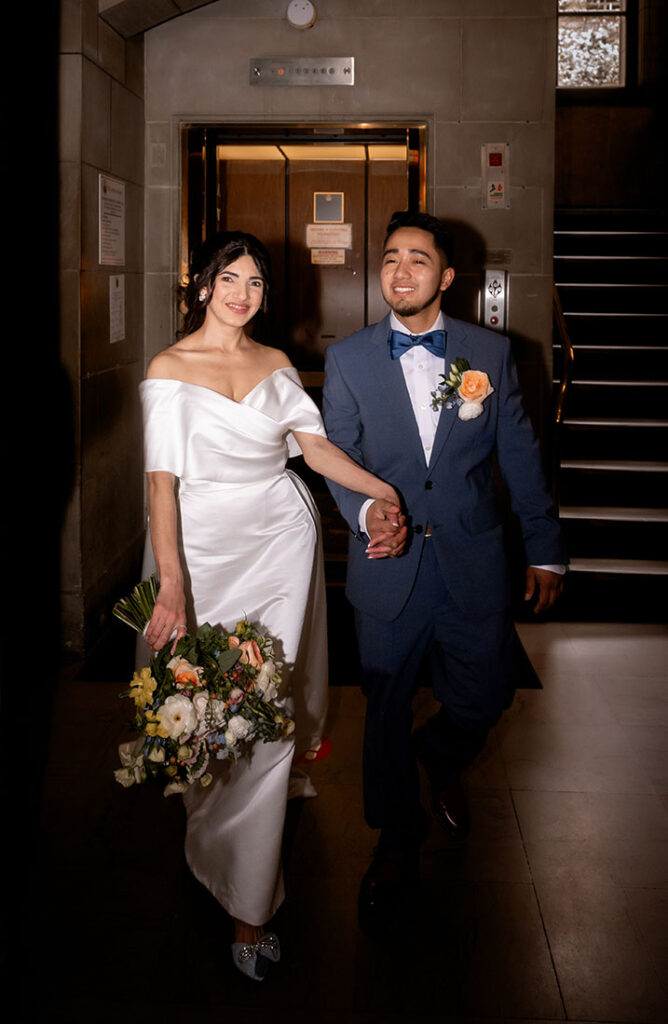 Bride and Groom at Allegheny Courthouse