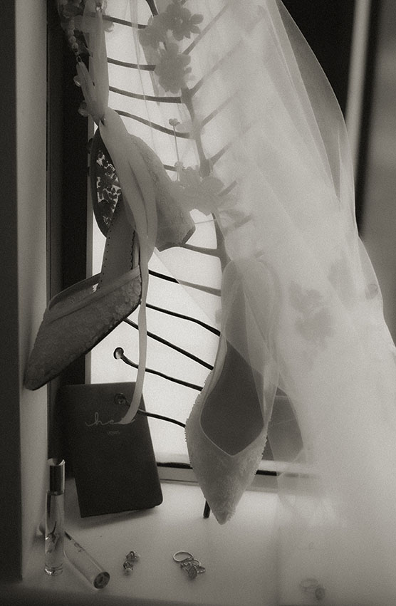 elegant flat lay at Monaco Hotel in Downtown Pittsburgh.