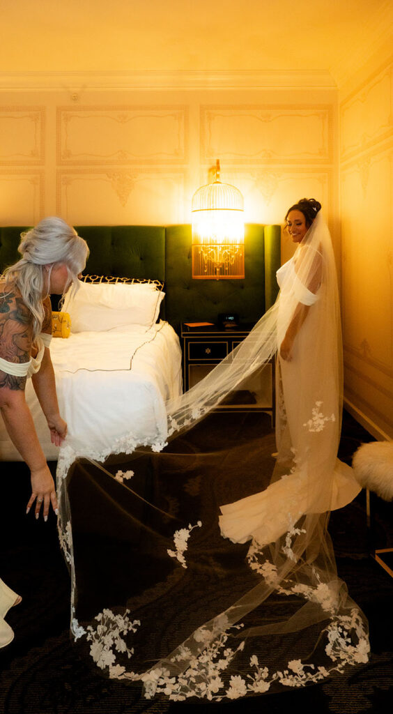 Bride Getting Ready at Hotel Monaco