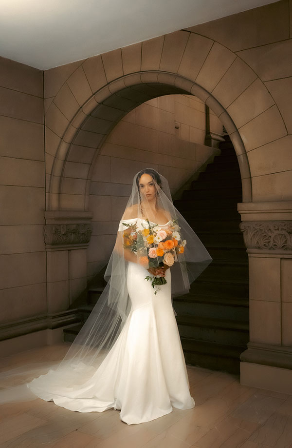 Bride at her Intimate Pittsburgh Wedding