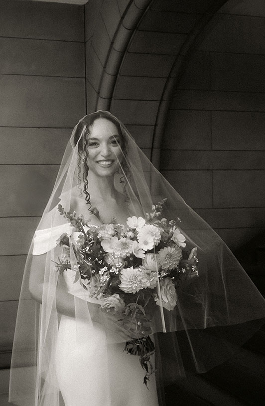 Bride at her Intimate Pittsburgh Wedding