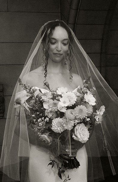 Bride at her Intimate Pittsburgh Wedding