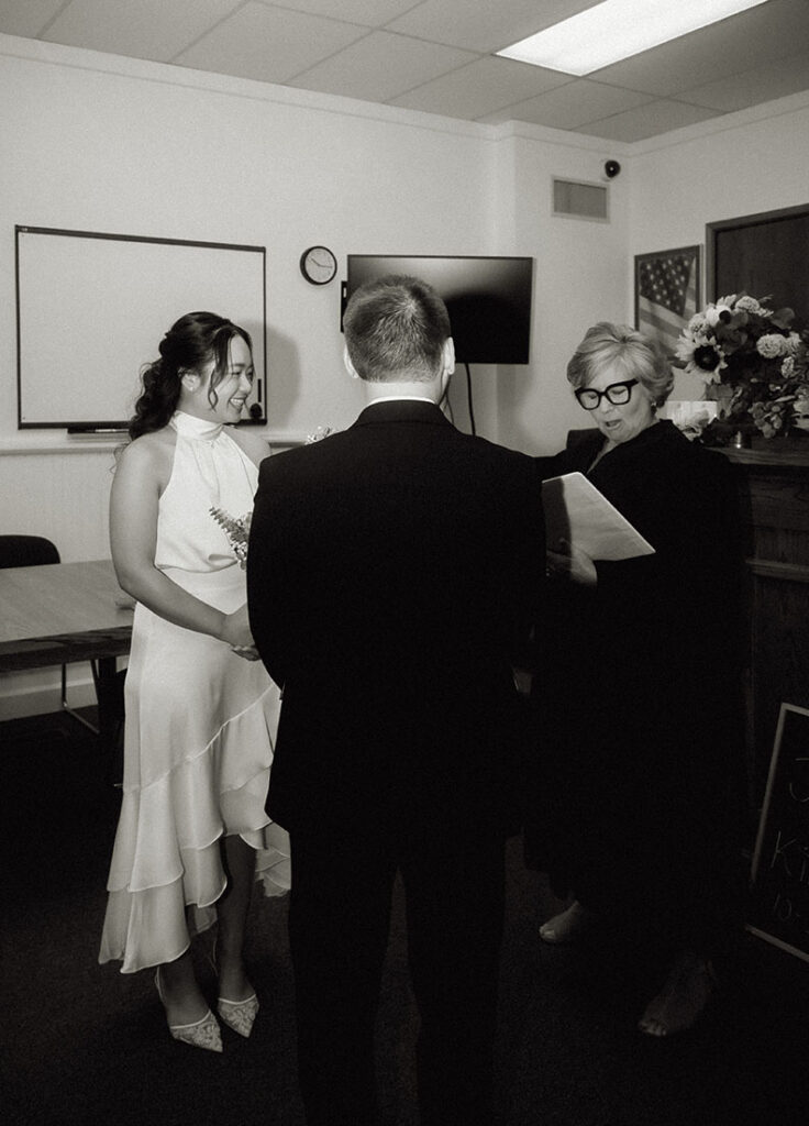 Bride and Groom Courthouse Elopement
