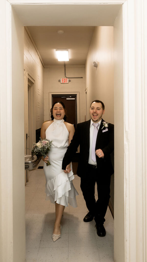 Bride and Groom during their Pittsburgh Elopement