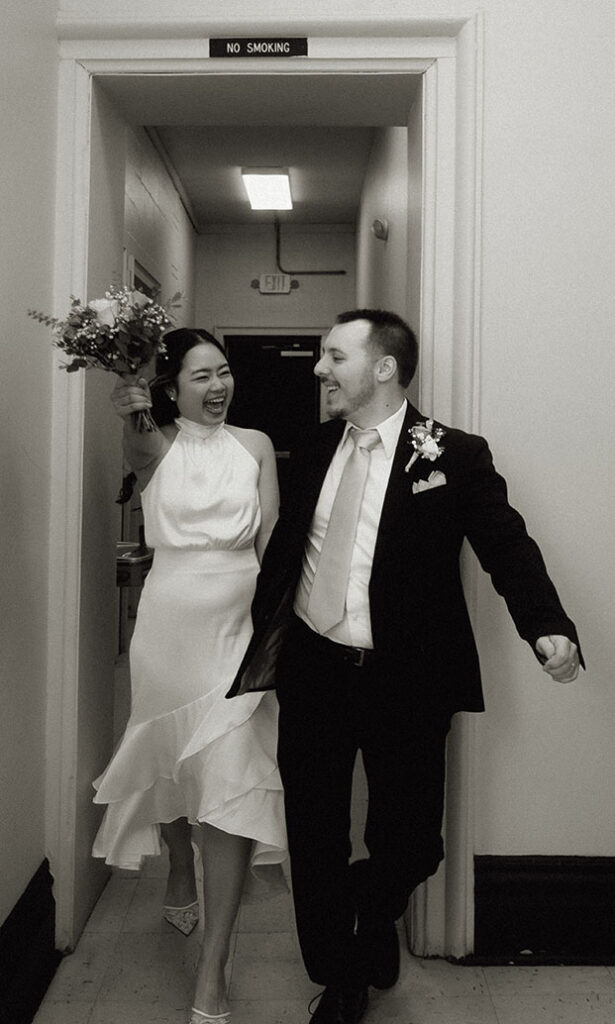 Bride and Groom during their Pittsburgh Elopement