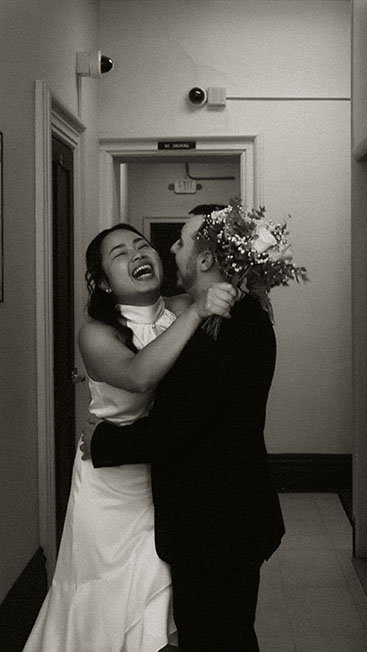 Bride and Groom during their Pittsburgh Elopement
