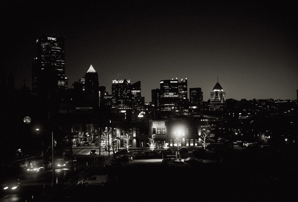 The Strip District at night