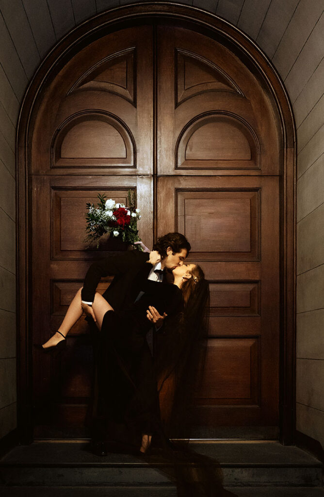 Romantic courthouse wedding portraits inside the Allegheny County Courthouse