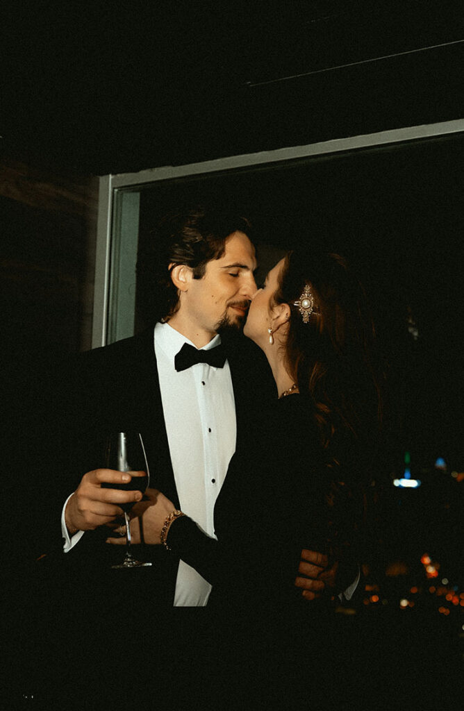 Artistic wedding portraits inspired by city fashion and architecture in Pittsburgh