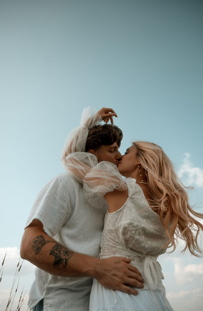 Documentary engagement session in Pittsburgh capturing real connection, movement, and storytelling during outdoor summer date