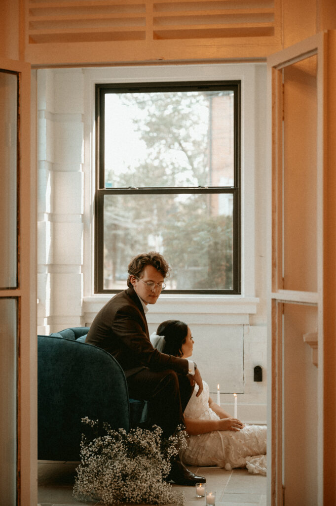 romantic bridal moment documentary wedding photography Pittsburgh