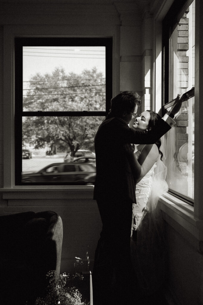 romantic couple moment documentary wedding photographer Pittsburgh