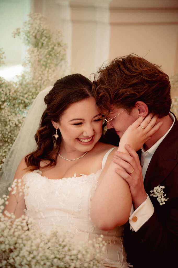 cinematic couple portrait downtown Pittsburgh documentary wedding style