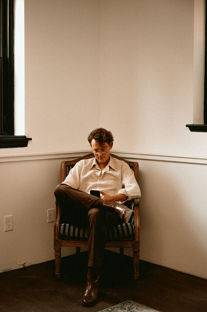 groom getting ready documentary wedding photography Pittsburgh