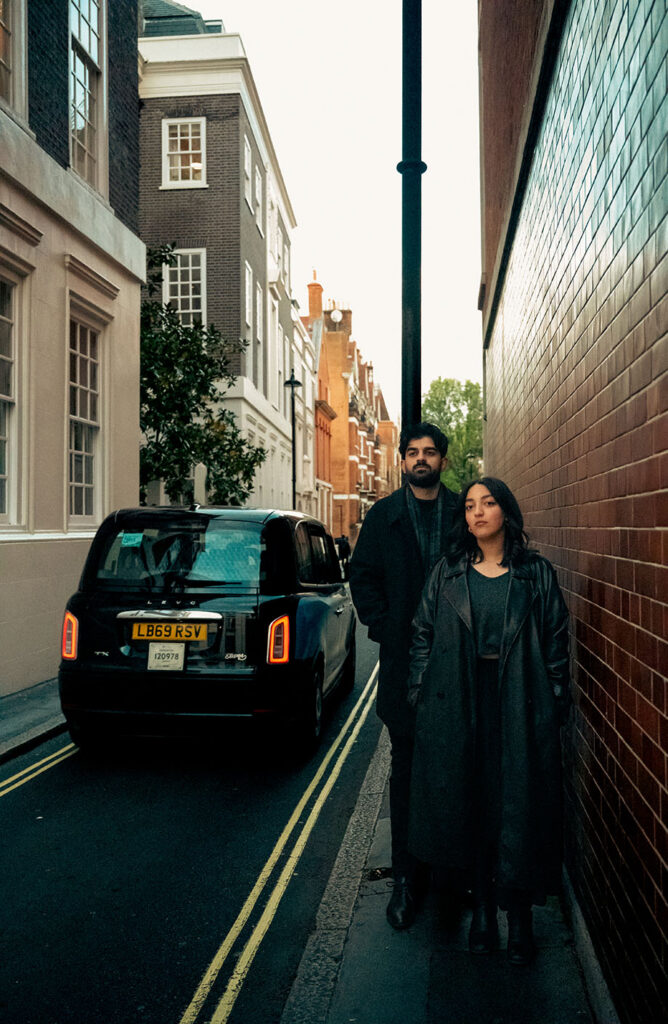 Cinematic engagement photos in London