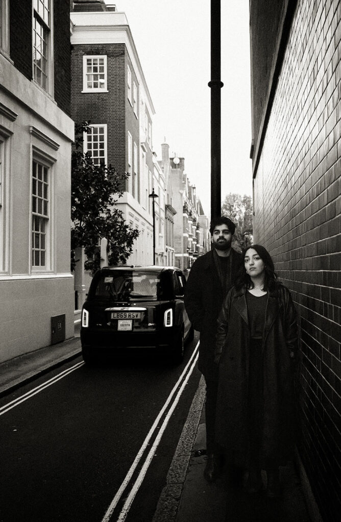 Editorial portraits in Mayfair with classic London atmosphere