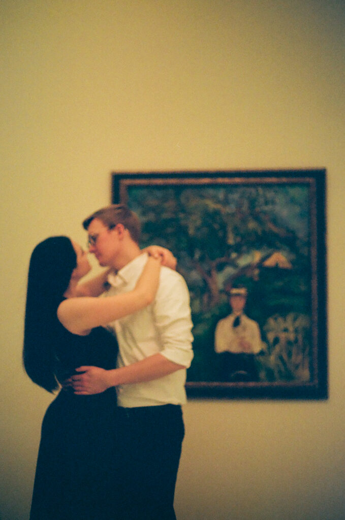 Documentary film photography Pittsburgh candid couple at museum