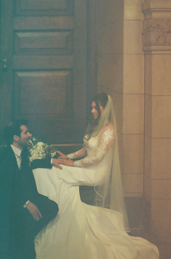 Film photos at Allegheny Courthouse Weddingin Pittsburgh