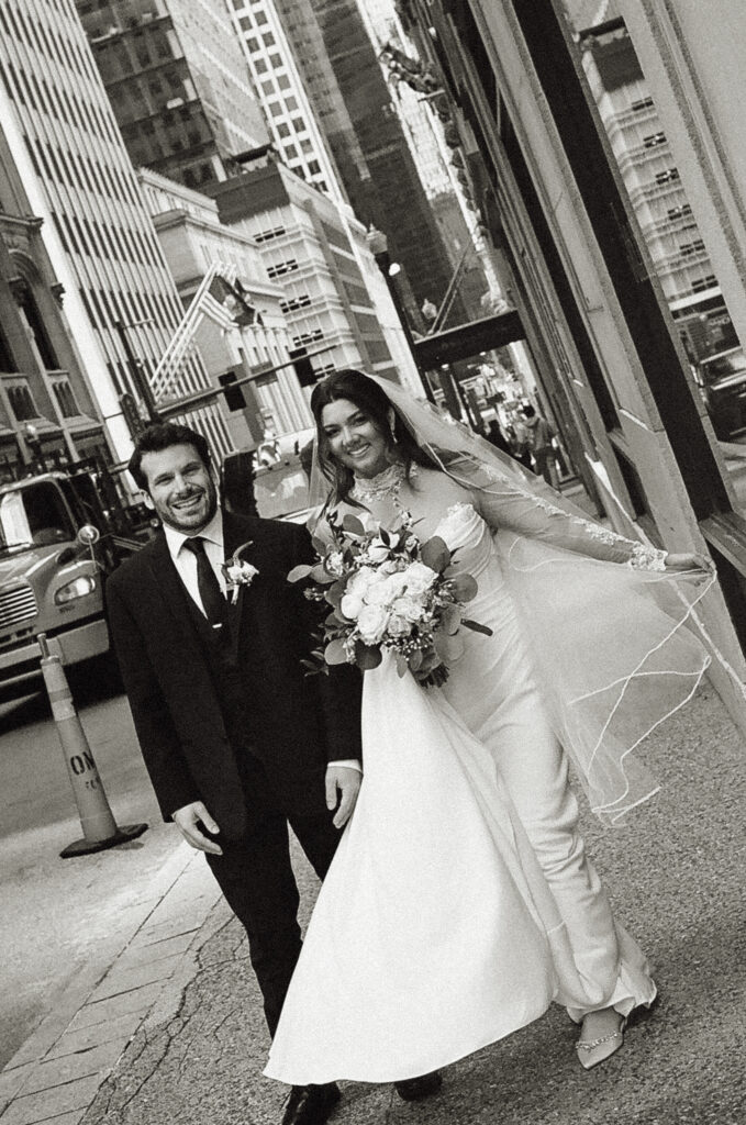 Pittsburgh courthouse wedding photographed on film