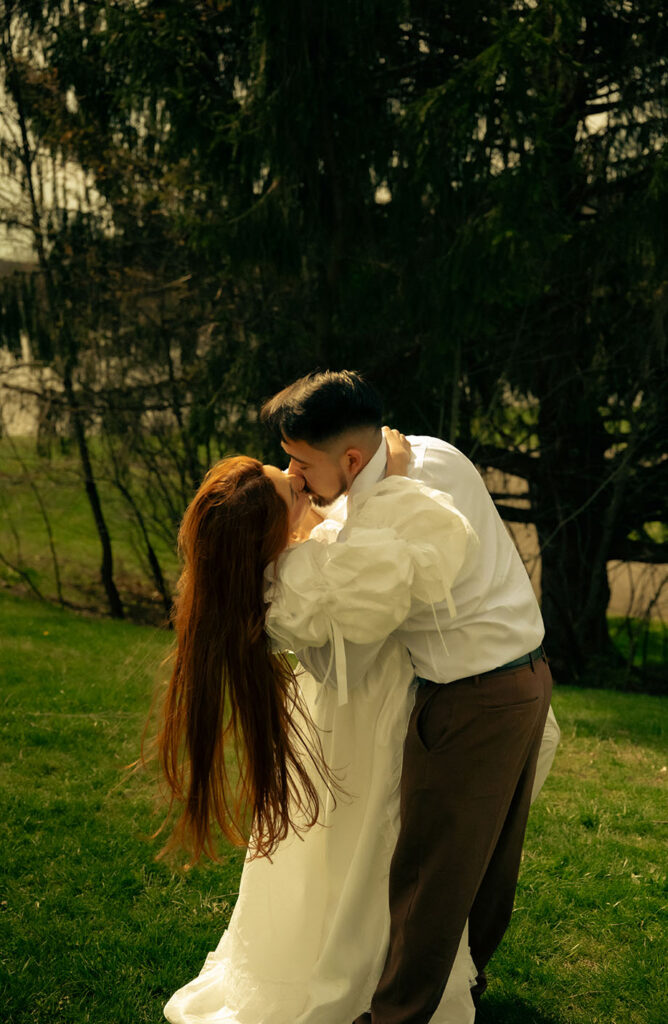 Neutral engagement session clothing ideas.