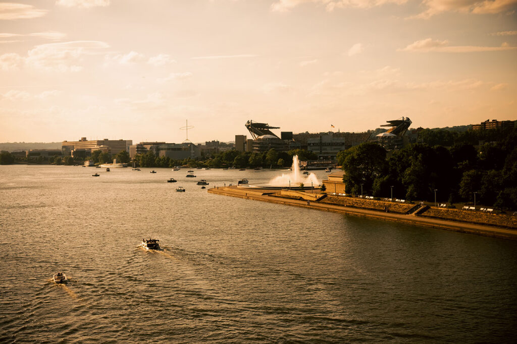 Point State Park Boats on a Summer Evening