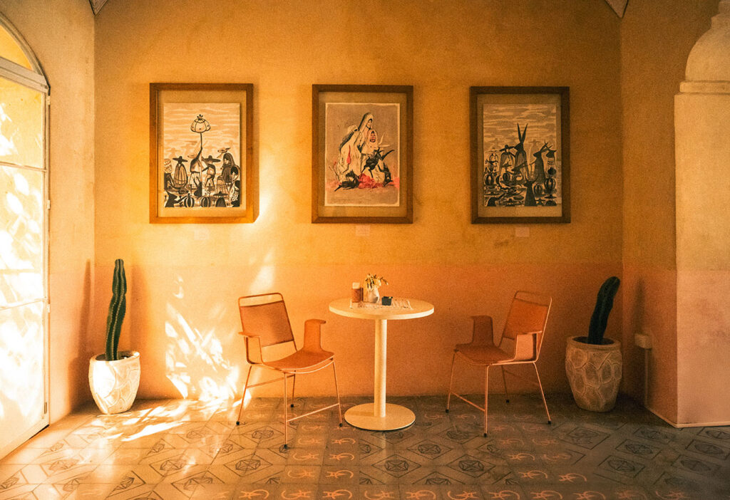 Minimal interior details at Casa Amate in downtown Mérida