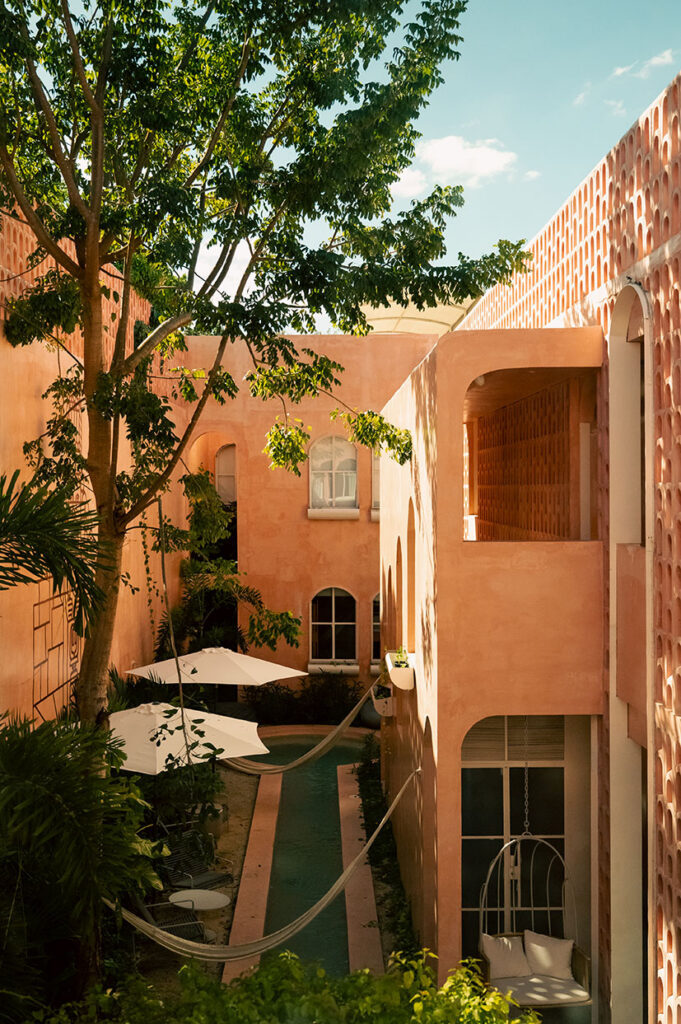 Peaceful seating area at Casa Amate in Mérida, Yucatán