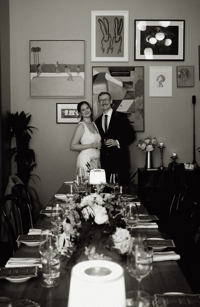 Newlyweds laughing together during a candid reception moment at Balvanera in Pittsburgh.